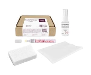 LEVIATAN Kit de restauration d'inscriptions sur pierres tombales, kit de restauration d'inscriptions, réparation de pierre tombale, révision de pierre tombale, marqueur à huile argenté