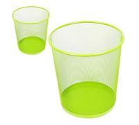 LEVIATAN - Lot de 2 corbeilles à papier en maille métallique | Poubelle de bureau | Poubelle | Poubelle | Poubelle | Poubelle à papier 266 x 218 x 280 mm 12 l Couleur citron