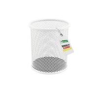 LEVIATAN Pot à crayons en métal | Porte-stylo rond en métal | Mesh stylo pot | Ø 91mm perle