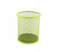 Leviatan pot à crayons en métal | Porte-stylo rond en fil métallique | Mesh pot multifonctions pour stylos à bille Ø91 mm citron vert