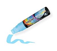 LEVIATAN | Stylos à Craie | Pour Tableau Noir Lavable | Stylo à Craie Essuyable à Sec et Humide | Marqueur Craie | 15 mm | Marqueurs à Craie Pour Tableau | 28 g - Bleu