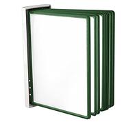 LEVIATAN Support Mural présentoir | 10 pochettes A4 vert | pour Consultation et Présentation Documents | Porte-affiches muraux