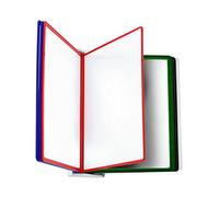 LEVIATAN Système Mural de Présentation A4 avec 10 Panneaux - Support Mural en Métal - Porte-documents pour Bureau, Atelier, Entrepôt - Multicolore