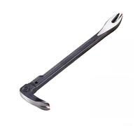 Levier 3 en 1 très résistant avec queue d'hirondelle et tête plate, extracteur de clou multifonction et marteau, avec revêtement résistant à la rouille et trou de rangement, pour démolition (C)