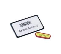 Levier 6518390 Lot de 10 Étiquettes Magnétiques pour Nom Noir 8 x 4, 5 cm