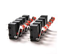 Levier à charnière momentané, 5a 125 250V SPDT 1NO 1NC Micro interrupteurs 3 broches KW11-N KW12 bouton de réinitialisation de la souris, 10 pièces/ensemble