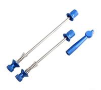 Levier à dégagement rapide en alliage d'aluminium pour roue avant et arrière pour vélo de route, VTT (bleu)