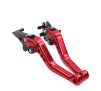 Levier Aluminium d'embrayage Et De Frein pour Tenere700 pour TENERE 700 pour XTZ700 2019 2020-2022 Moto Modifiée CNC Leviers d'embrayage De Frein Courts Réglables(Red)