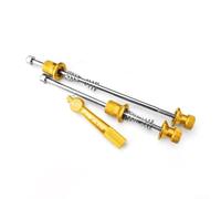 Levier antivol à dégagement rapide pour roues de vélo avant et arrière - Axe léger pour VTT et vélo de route (doré)