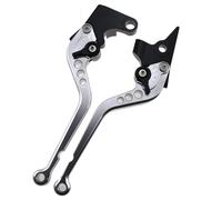 Levier D’Embrayage Frein pour Moto pour Guzzi V7 pour Stone pour Special pour Custom 12-20 Poignées Réglables pour Moto Leviers Frein Et d'embrayage Longs/Courts Moto Leviers d'embrayage(Long Silver)