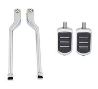 Levier de Changement de Vitesse Avant et arrière, Repose-Pieds, pédale, Accessoires de Moto compatibles avec Touring 1988-2024 Road King Softail FL(Chrome Set)