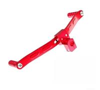 Levier de changement de vitesse double usiné CNC pour motos avec construction en aluminium traité thermiquement pour une performance robuste et légère (rouge)