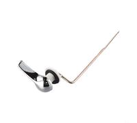 Levier de chasse d'eau pour réservoir de toilettes, finition chromée, matériau ABS, montage latéral, montage de rechange pour la plupart des toilettes standard