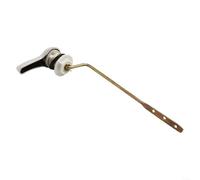 Levier de chasse d'eau pour réservoir de toilettes, finition chromée pour montage avant ou latéral, pour la plupart des toilettes (2#)