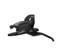 Levier de commande de dérailleur et frein (pour cintre plat, frein disque hydraulique) 2V Shimano ST-EF505-2L Ez Fire Plus Noir