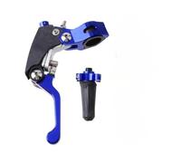 Levier de frein de moto Leviers de frein et d'embrayage pliables 360° course avec poignée anti-chute gain temps pour CR CRF YZF EXC(Clutch Lever Blue)
