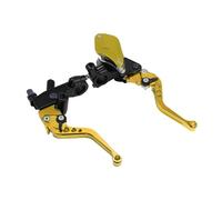 Levier De Frein Et D'embrayage 7/8 "CNC Moto Double Frein Hydraulique Embrayage Maître-cylindre Réservoir Levier Adapté 50cc-300cc Sport Vélo Rue(G set)