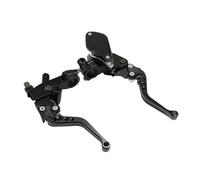 Levier De Frein Et D'embrayage 7/8 "CNC Moto Double Frein Hydraulique Embrayage Maître-cylindre Réservoir Levier Adapté 50cc-300cc Sport Vélo Rue(Black set)