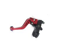 Levier De Frein Et D'embrayage 7/8 "CNC Moto Double Frein Hydraulique Embrayage Maître-cylindre Réservoir Levier Adapté 50cc-300cc Sport Vélo Rue(Red left)