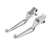 Levier de frein et d'embrayage chromé pour moto, compatible avec Harley Road King Dyna Fat Boy Sportster Low Rider Wide Glide Softail Heritage