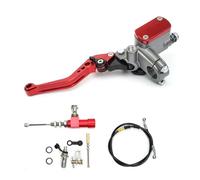 Levier De Frein Et D'embrayage Kit D'embrayage Hydraulique CNC Pour Moto, Levier Maître-cylindre, Tuyau D'huile Tricoté, 22mm(Red-B)