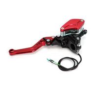Levier De Frein Et D'embrayage Poignée De Levier Pompe Frein Moto, 7/8 Pouces, Maître-cylindre D'embrayage Hydraulique, Accessoires Course Universels(Left Red)
