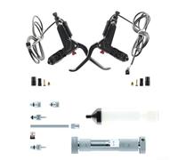 Levier de frein hydraulique pour vélo électrique avec capteur à 2 broches, poignée d'arrêt en alliage d'aluminium pour vélo électrique, kit de frein à disque d'huile minérale pour 22,2 mm (droite