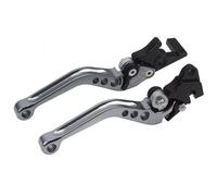 Levier de Frein Moto,Levier Embrayage Poignée De Frein Moto En Alliage, Universelle Modification, Levier À Tambour D'embrayage CNC(Gray)