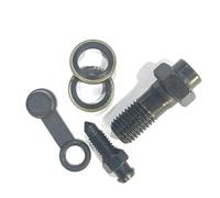 Levier de Frein Moto Moto De Levier Paire d'embray Boulons de frein moto M10 x 1,25 Vis de flexible de frein Boulon banjo Vis d'étrier d'embrayage de frein universelles Pompe à pied(One hole c)