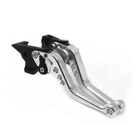 Levier de Frein Moto Moto De Levier Paire d'embray Leviers de frein et d'embrayage réglables Bull Horn pour Yamaha YZF R1 R6 YZF R1 YZF R6 YZF-R6 1999-2004 YZF R6s(Silver)