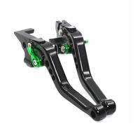 Levier de Frein Moto Moto De Levier Paire d'embray Leviers de frein et d'embrayage réglables CNC pour moto, 13 couleurs, pour CBR600 F2/F3/F4i/CBR900RR/VTX1300/Hornet NC700 S/X(Black Green)