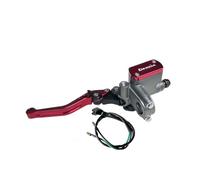 Levier De Frein Moto Pompe de frein hydraulique for moto, piston de 14 mm, levier de maître-cylindre, poignée de guidon, diamètre 22 mm Embrayage De Frein(Red Left pump)