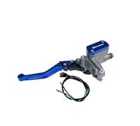 Levier De Frein Moto Pompe de frein hydraulique for moto, piston de 14 mm, levier de maître-cylindre, poignée de guidon, diamètre 22 mm Embrayage De Frein(Blue Left pump)