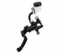 Levier de maître-cylindre de frein de moto universel levier d'embrayage de guidon hydraulique de qualité supérieure en alliage d'aluminium noir blanc 22mm 7/8 pouces avant droite (pompe en haut à