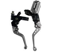 Levier De Maître-cylindre De Frein Universel Pour Moto Câble D'embrayage, Réservoir Pour Scooter Sport Dirt Bike 1 Paire 7/8" 22 Mm Kit Levier Embrayage Levier Frein Moto(Titanium A)
