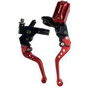 Levier De Maître-cylindre De Frein Universel Pour Moto Câble D'embrayage Réservoir Pour Scooter Sport Dirt Bike Une Paire De 7/8" 22 Mm Kit Levier Embrayage Levier Frein Moto(Red C)