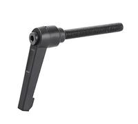 Levier de Serrage Réglable en Acier Inoxydable avec Poignée en Plastique Noir M8*60mm