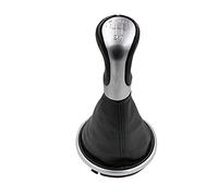 Levier de vitesse de voiture de rechange pour Skoda pour Fabia MK2 pour Combi pour Scout pour Roomster Pommeau de levier de vitesse 5 vitesses avec adaptateur de levier de vitesse en cuir (couleur