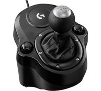 Levier de vitesse Logitech G Driving Force, 6 vitesses avec schéma en H, pommeau de vitesse en cuir véritable & acier, clips de fixation intégrés, compatible avec les volants de course Driving Force G