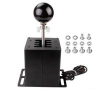 Levier de vitesse manuel pour Logitech G27 G29 T300 Racing Sims Corps en alliage d'aluminium Pommeau de levier de vitesse réaliste Noir (7-HB039)