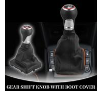 Levier De Vitesse Manuel š€ 6 Vitesses Avec Couvre Soufflet - Pommeau De Levier De Vitesse De Voiture - Pour Audi A6 C6 4F Avant Et Berline 2004-2008 En Simili Cuir Noir - 1 Piššce