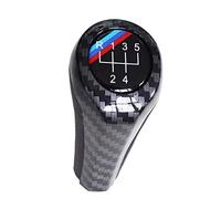 Levier De Vitesse,Pommeau De Vitesse Bouton De Décalage D'engrenage Utilisation Adaptée Pour BMW 1 3 5 6 Série E46 E53 E60 E61 E63 E65 E81 E82 E83 E87 E90 E91 E92 X1 X3 X5 Fibre De Carbone Mate Chromé