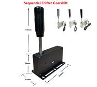 Levier de vitesse séquentiel PC, Sim pour Logitech G27 G29 G920 G25, jeu de course pour Thrustmaster T300RS/GT T500 pour ETS2 Simracing Noir court