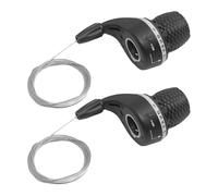 Levier De Vitesses Vélo - Commande 6 Rapports Gauche Droite - Transmission VTT Pliable Route Montagne - Dérailleur Vélo Poignée Ergonomique ABS Câble Intégré Changement Fluide Cyclisme Sécurisé