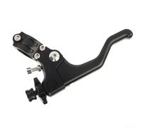 Levier d'embrayage court pour guidon de 22 mm optimisé pour un engagement à deux doigts sur motos tout-terrain et motos tout-terrain (noir)