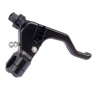 Levier d'embrayage court pour moto CNC traité à partir d'aluminium 6061 avec support de montage de guidon de 22 mm (noir)