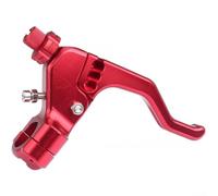 Levier d'embrayage court pour moto CNC traité à partir d'aluminium 6061 avec support de montage de guidon de 22 mm (rouge)