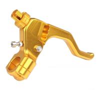 Levier d'embrayage court pour moto CNC traité à partir d'aluminium 6061 avec support de montage de guidon de 22 mm (doré)