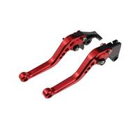 Levier d'embrayage de frein Accessoires CNC pour moto pour Hayabusa GSX1340R : leviers de frein et d'embrayage courts, poignée réglable(A-Red)