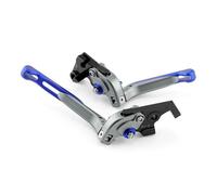 Levier d'embrayage de frein extensible pliable pour XL750 Transalp 750 CB750 Hornet 750 2023-2025 leviers de poignée réglables pliants Levier d'embrayage et de frein hydraulique(Titanium Blue)